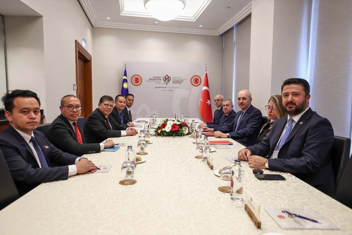 TBMM Başkanı Numan Kurtulmuş (fotoğrafta), "Filistin'i Destekleyen Parlamentolar Grubu Toplantısı"...