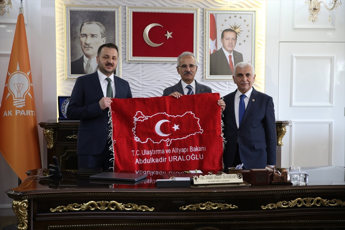 Ulaştırma ve Altyapı Bakanı Abdulkadir Uraloğlu, Siirt'teki programları kapsamında AK Parti İl...