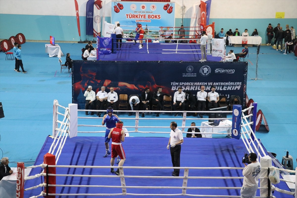 Ağrı'da bir hafta sürecek İsmet Sarı Genç Erkekler Türkiye Ferdi Boks Şampiyonası ikinci gününde...