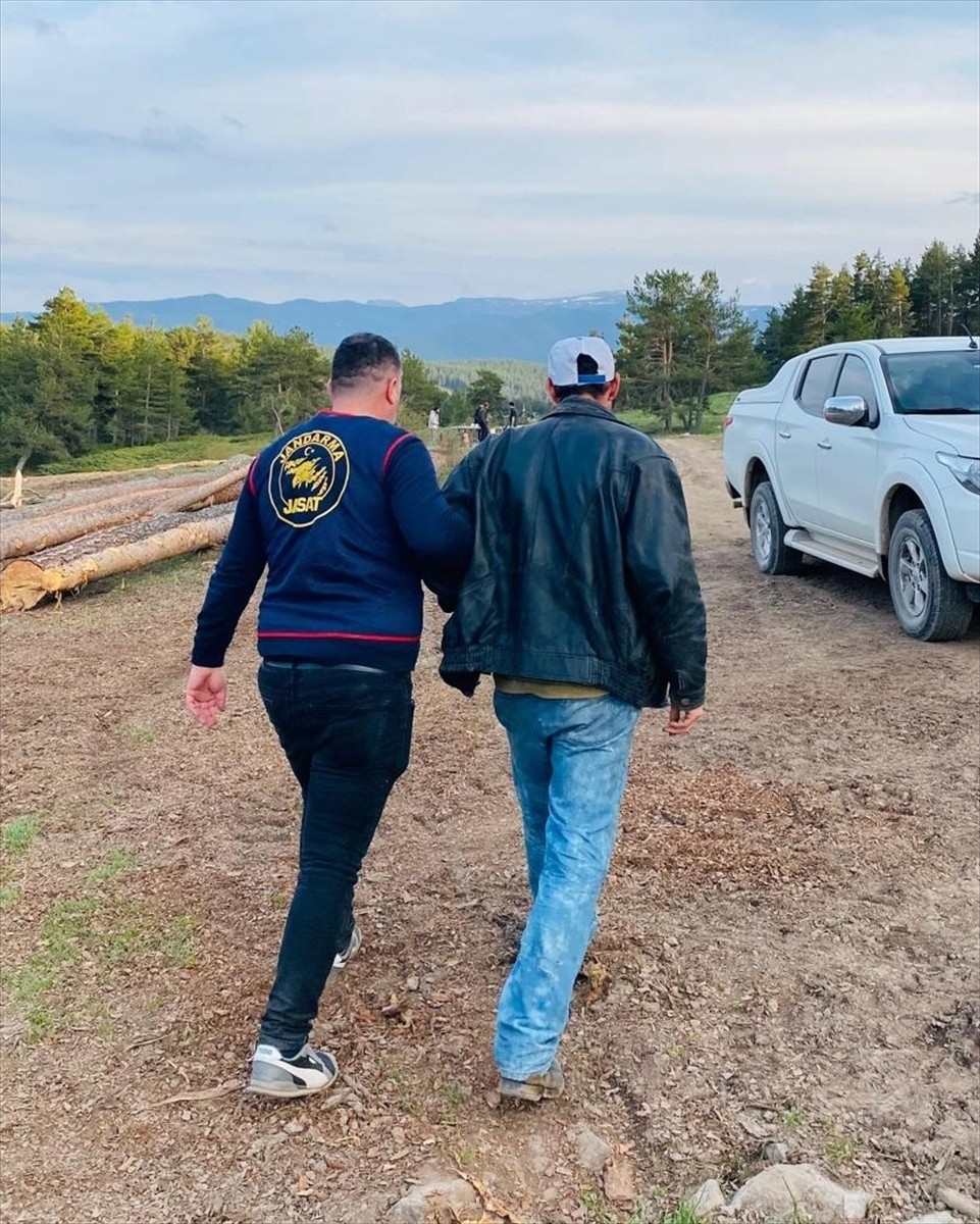 Bolu'da hakkında 16 yıl 8 ay kesinleşmiş hapis cezası bulunan hükümlü, saklandığı ormanda...