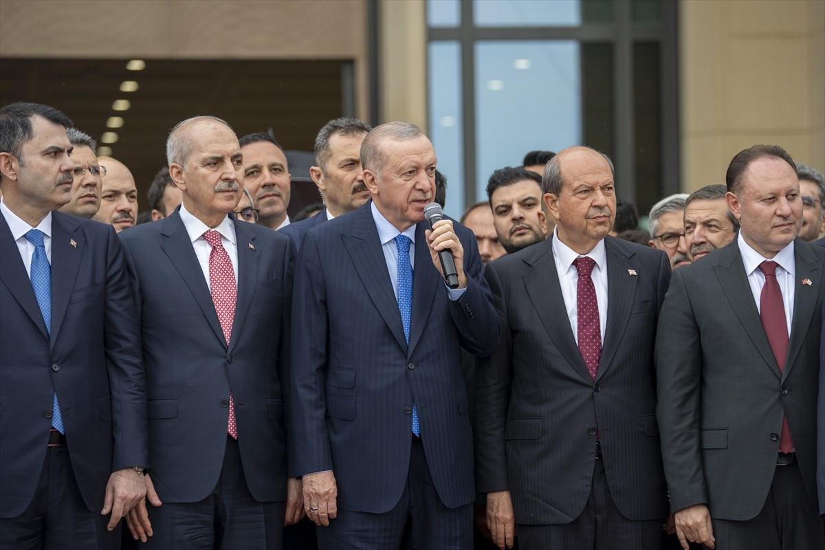 Cumhurbaşkanı Recep Tayyip Erdoğan ve KKTC Cumhurbaşkanı Ersin Tatar, KKTC Cumhurbaşkanlığı...