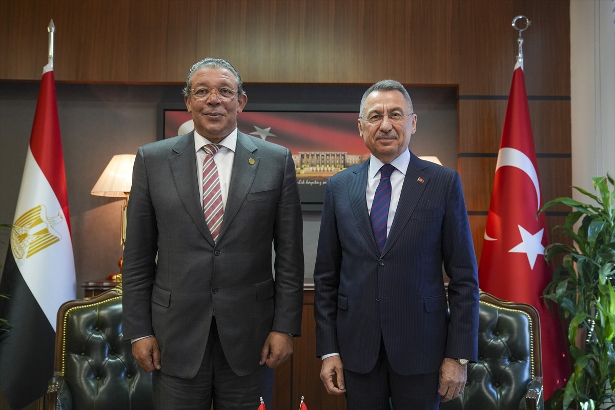 TBMM Dışişleri Komisyonu Başkanı Fuat Oktay (sağda), Mısır Arap Cumhuriyeti Senatosu Dışişleri...