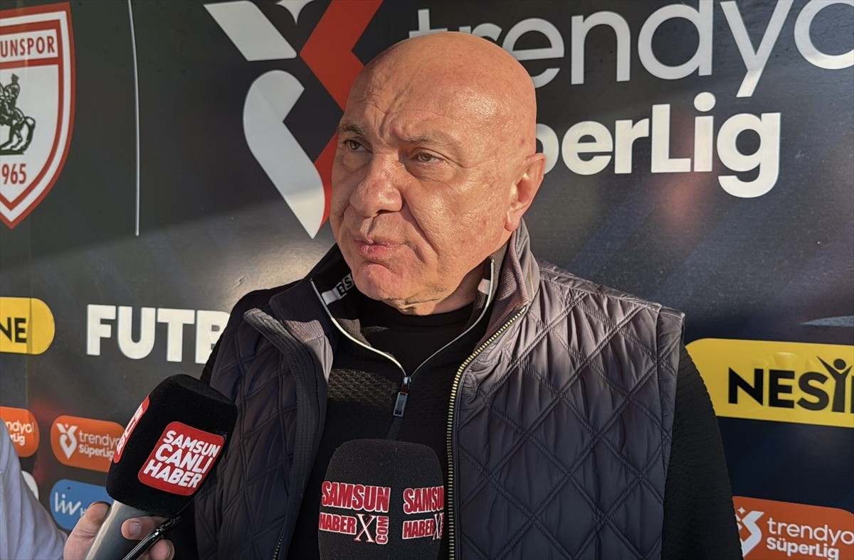 Trendyol Süper Lig'de ikas Eyüpspor'u 3-0 yenen Samsunspor Kulübünün başkanı Yüksel Yıldırım...
