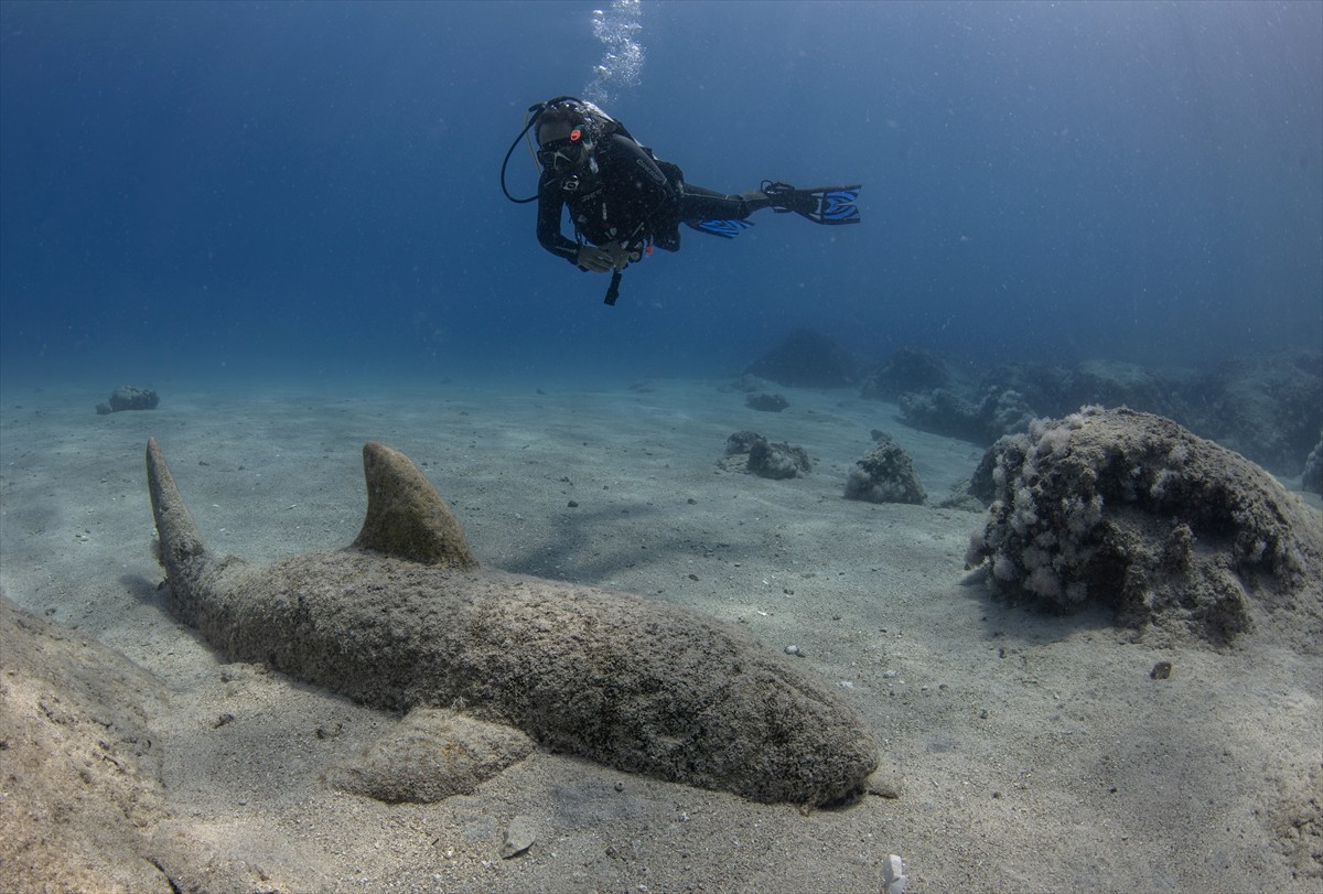 Doğal güzellikleriyle yerli ve yabancı turistlerin ilgisini çeken Antalya'nın Kaş ilçesi, su altı...
