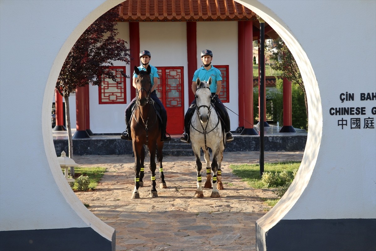 Gaziantep'te, İl Jandarma Komutanlığına bağlı atlı birlikler parklarda görev almaya...