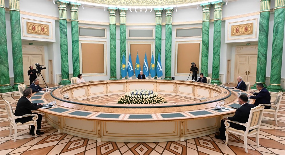Kazakistan Cumhurbaşkanı Kasım Cömert Tokayev, Türk Devletleri Parlamenter Asamblesi (TÜRKPA)...