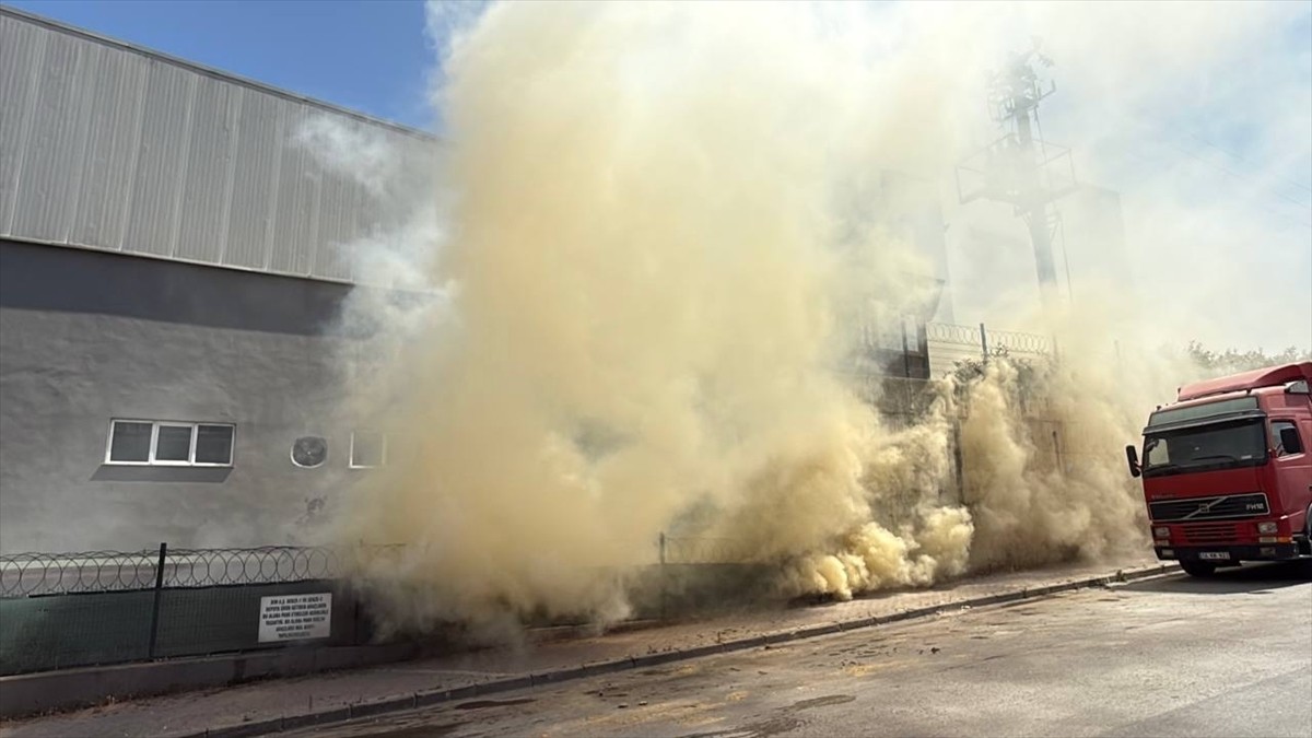 Kocaeli'nin Gebze ilçesinde marketin deposunda çıkan yangın itfaiye ekiplerince söndürüldü.