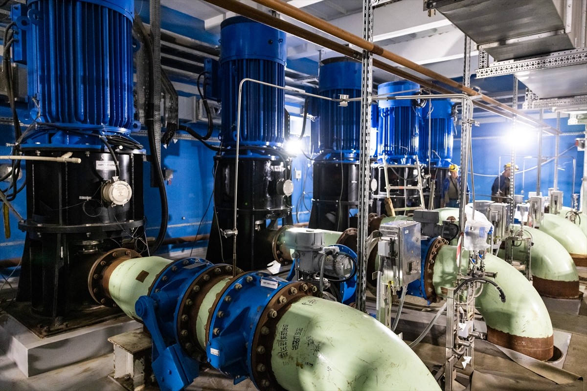 Mersin'in Gülnar ilçesinde yapımı devam eden Akkuyu Nükleer Güç Santrali'ndeki (NGS) 1. güç...