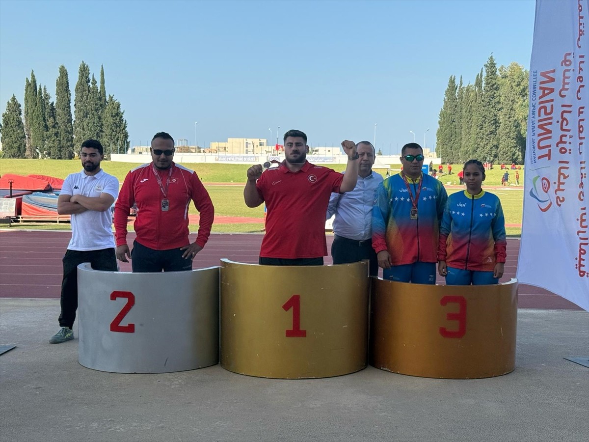 Milli atlet Muhammet Atıcı, Tunus'ta düzenlenen Dünya Para Atletizm Grand Prix'inde gülle atma...