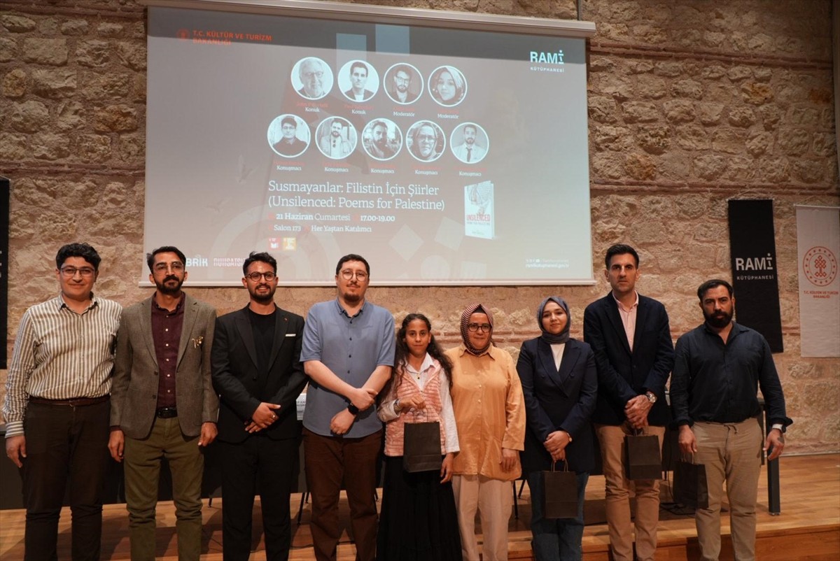 Susmayanlar: Filistin İçin Şiirler" başlıklı uluslararası şiir programı Rami Kütüphanesi'nde...