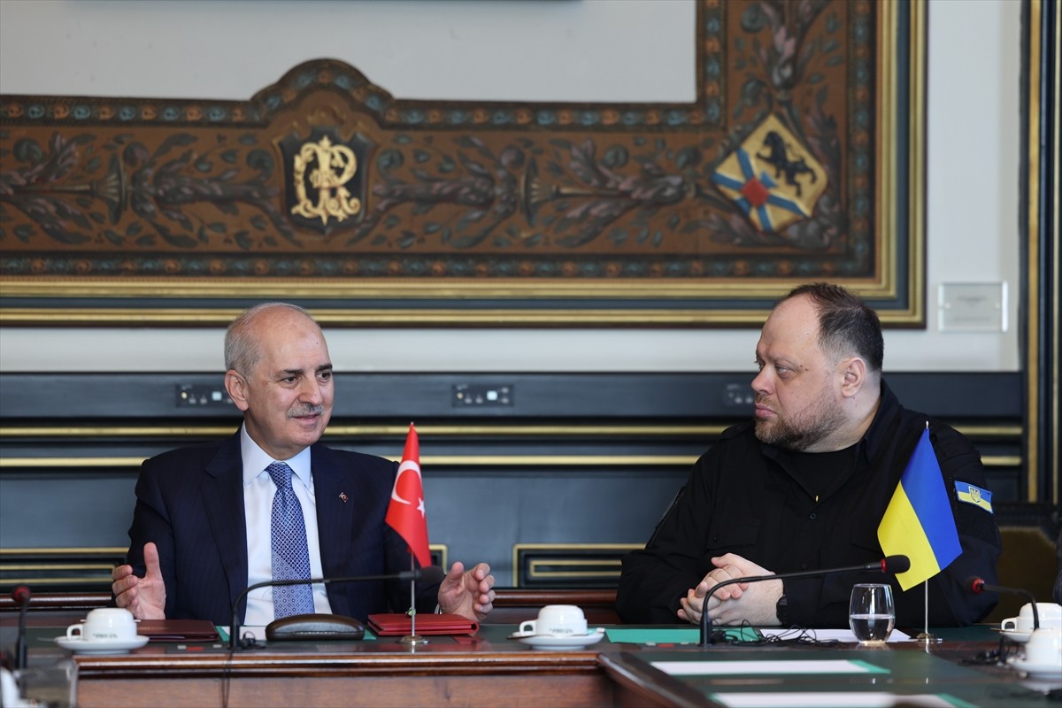 TBMM Başkanı Numan Kurtulmuş, Belçika'nın başkenti Brüksel'de, Ukrayna Meclis Başkanı Ruslan...