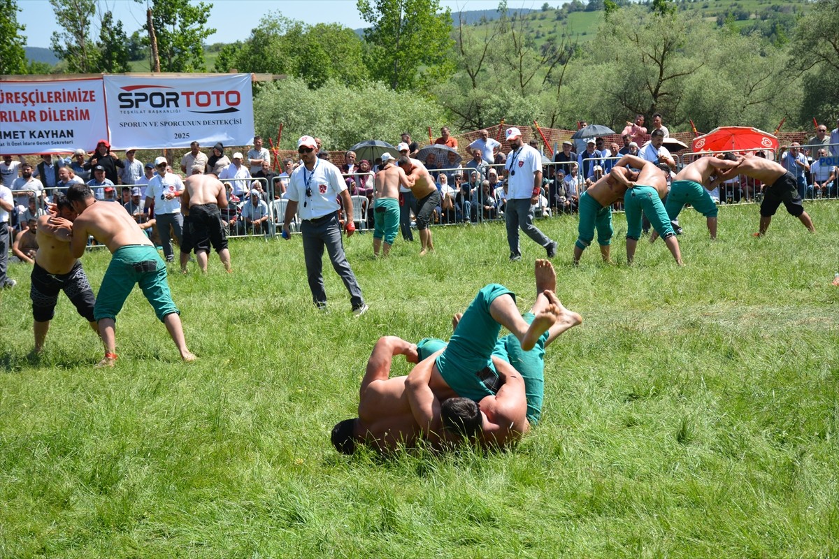 Tokat'ın Başçiftlik ilçesinde Şehit Tümgeneral Aydoğan Aydın Karakucak Güreşleri...