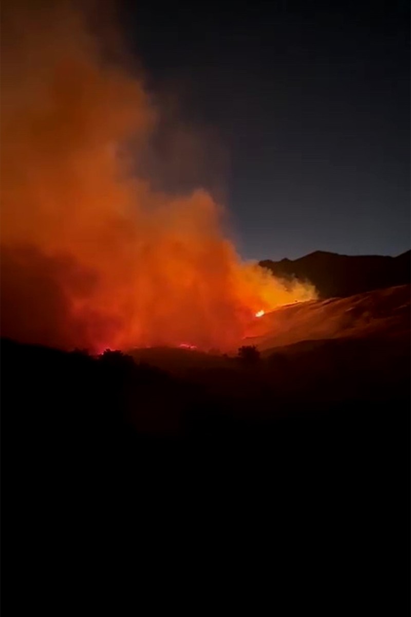 Elazığ'ın Maden ilçesinde çıkan örtü yangını söndürüldü.
