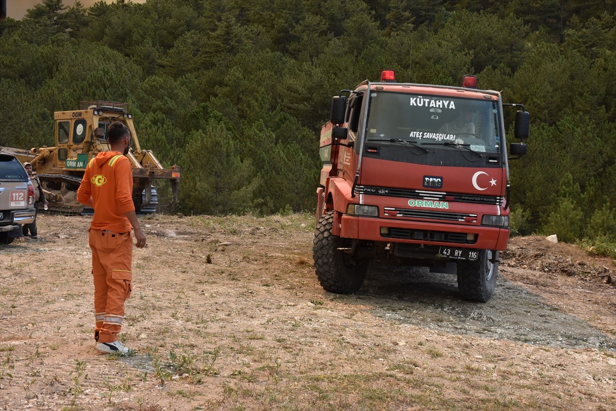 Eskişehir'in Seyitgazi ilçesinde çıkan orman yangınına havadan ve karadan müdahale ediliyor.