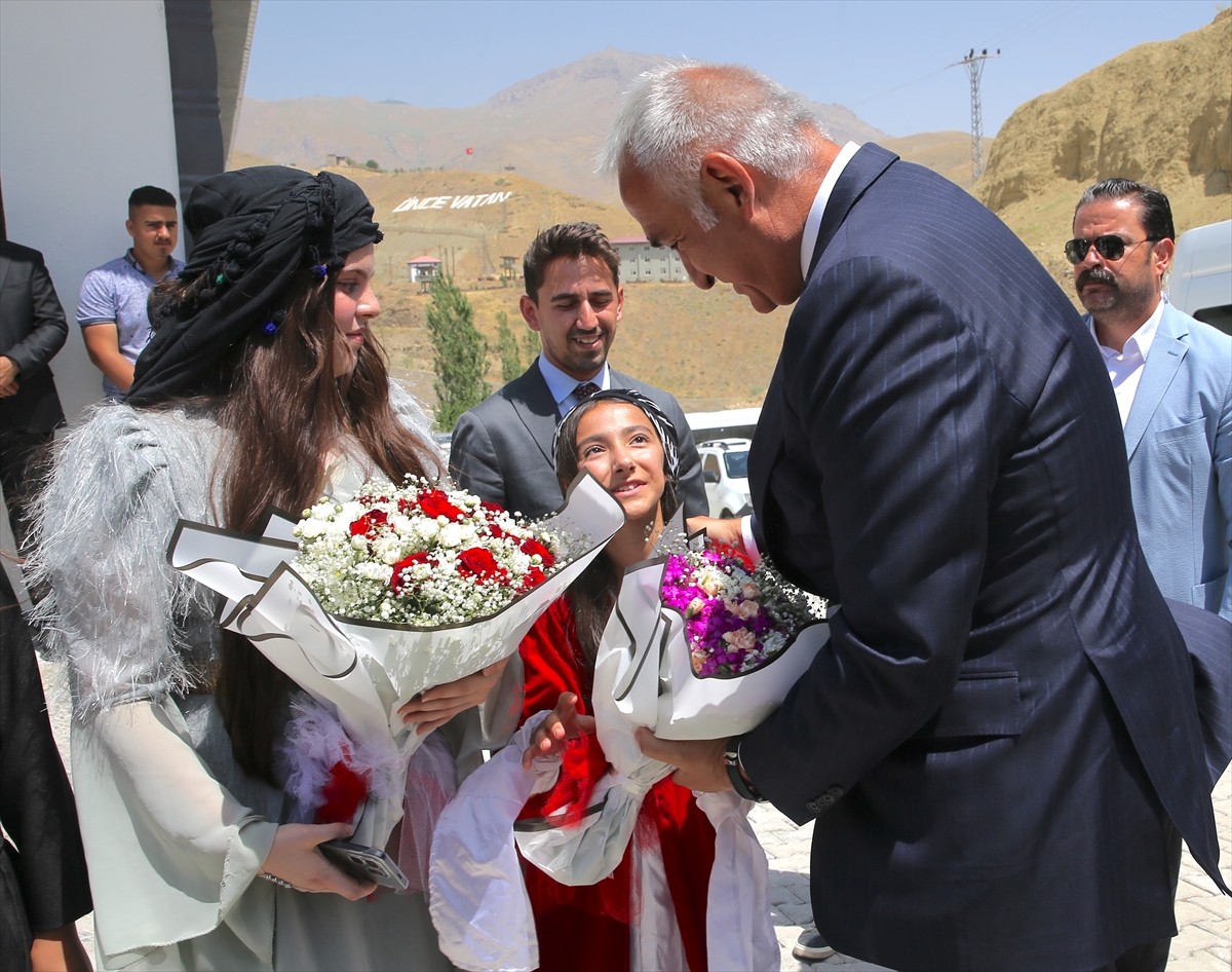 Kültür ve Turizm Bakanı Mehmet Nuri Ersoy, Hakkari'nin Yüksekova ilçesine bağlı Esendere...