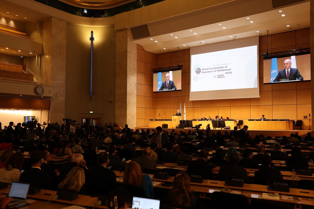 Türkiye Büyük Millet Meclisi (TBMM) Başkanı Numan Kurtulmuş, Parlamentolar Arası Birlik (PAB)...