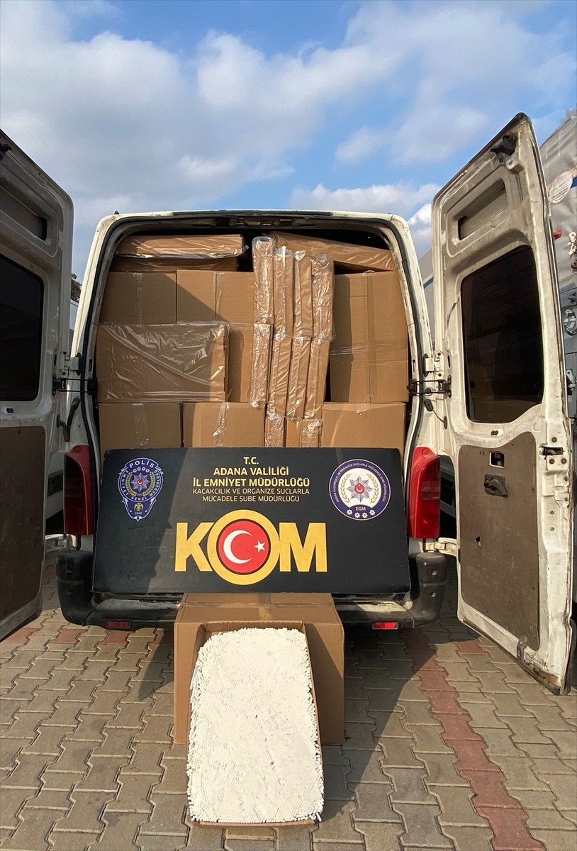 Adana'da 4 milyon 840 bin doldurulmuş makaron (filtreli sigara kağıdı) ele geçirildi, 1 zanlı...