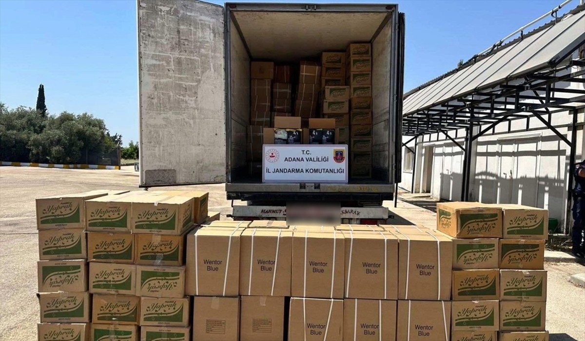 Adana'da bir tırda 7,5 ton kaçak tütün ele geçirildi, 2 şüpheli gözaltına alındı.