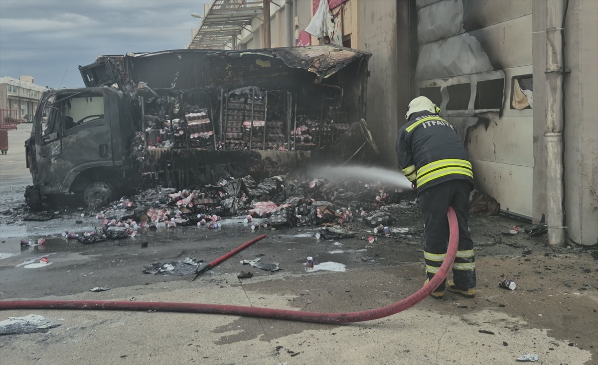 Edirne'deki yangında park halindeki 2 kamyon kullanılamaz hale geldi.