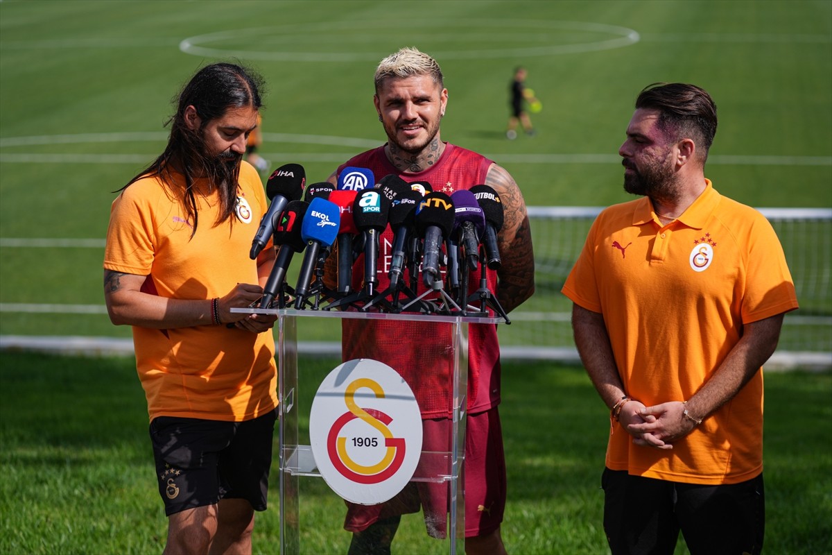 Galatasaray Futbol Takımı Kaptanı Mauro Icardi, Kemerburgaz Metin Oktay Tesisleri'nde basın...