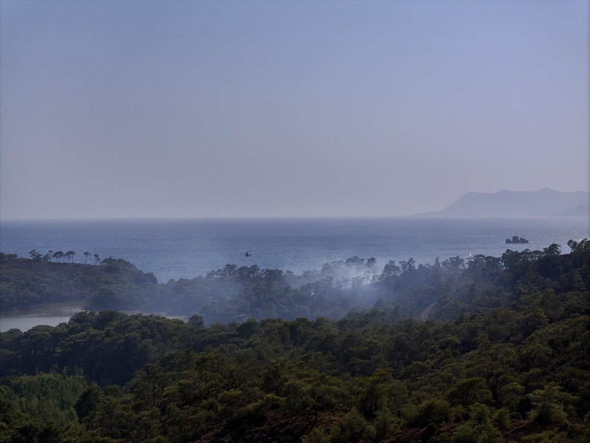 Muğla'nın Fethiye ilçesinde çıkan orman yangını, havadan ve karadan müdahaleyle kontrol altına...