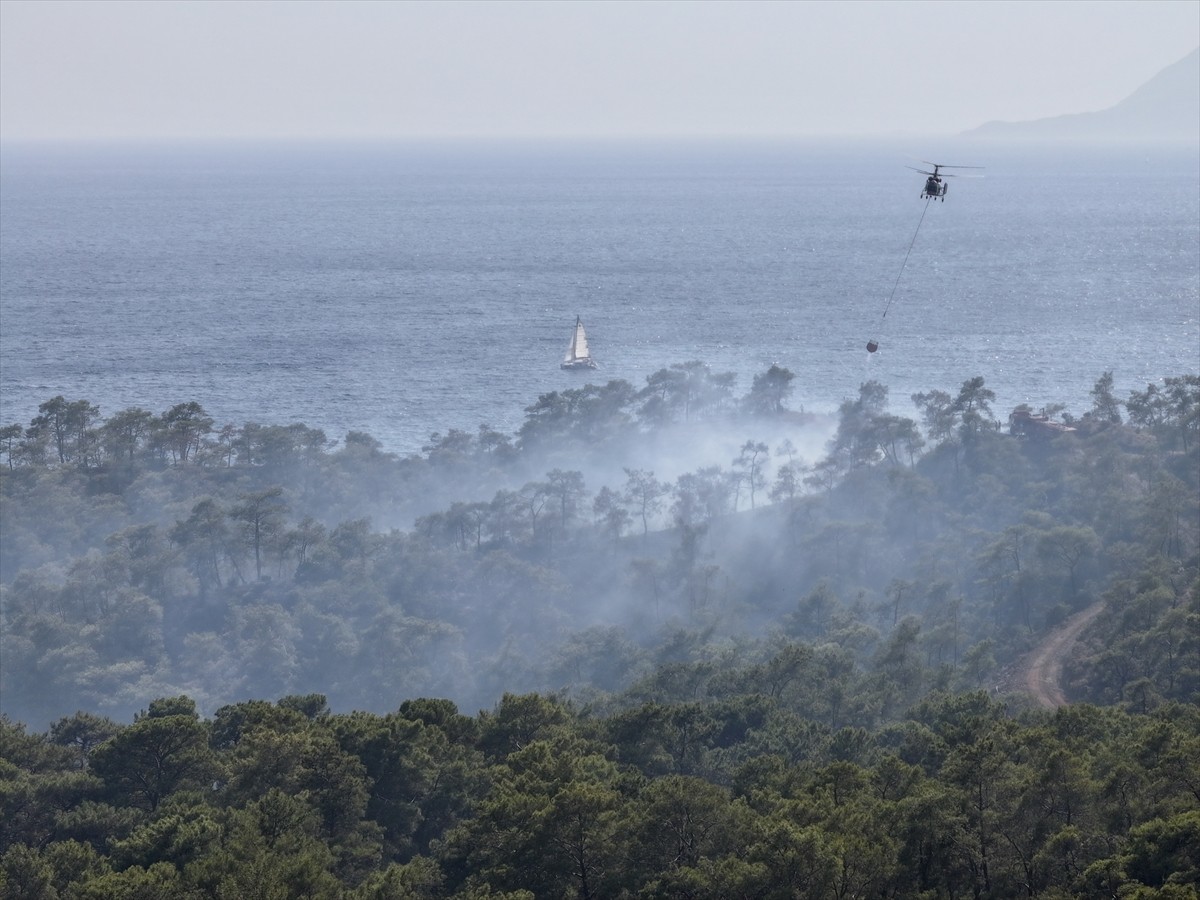 Muğla'nın Fethiye ilçesinde çıkan orman yangını, havadan ve karadan müdahaleyle kontrol altına...