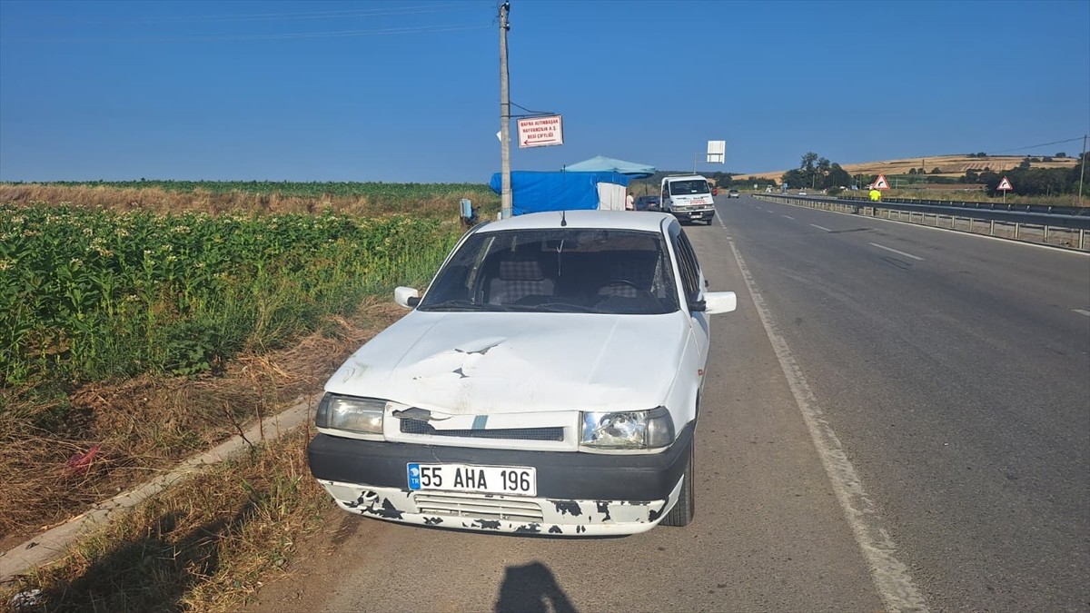 Samsun'un Bafra ilçesinde iki otomobilin çarpışması sonucu 6 kişi yaralandı.