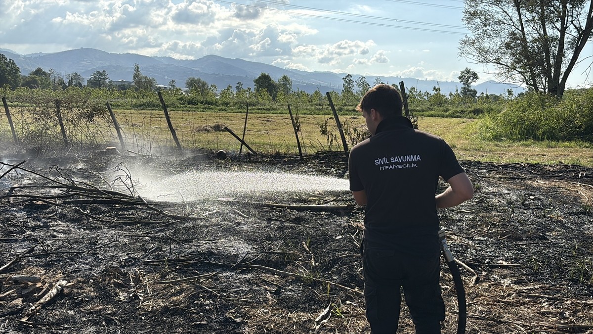Samsun'un Tekkeköy ilçesinde bir tarlada çıkan yangın, ekiplerin hızlı müdahalesi sayesinde...