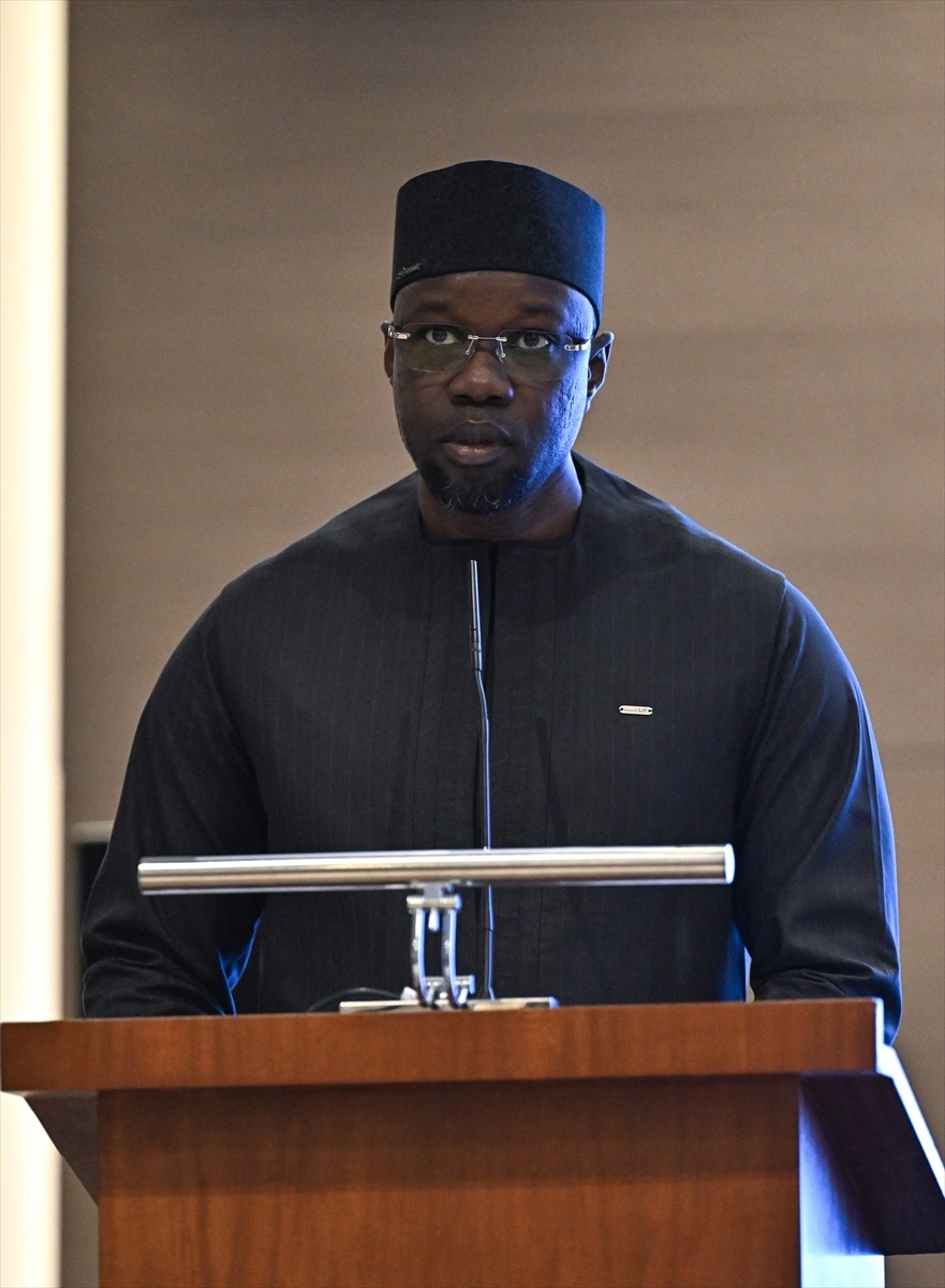 Senegal Başbakanı Ousmane Sonko, İstanbul'da düzenlenen Türkiye-Senegal İş Forumu'nda...