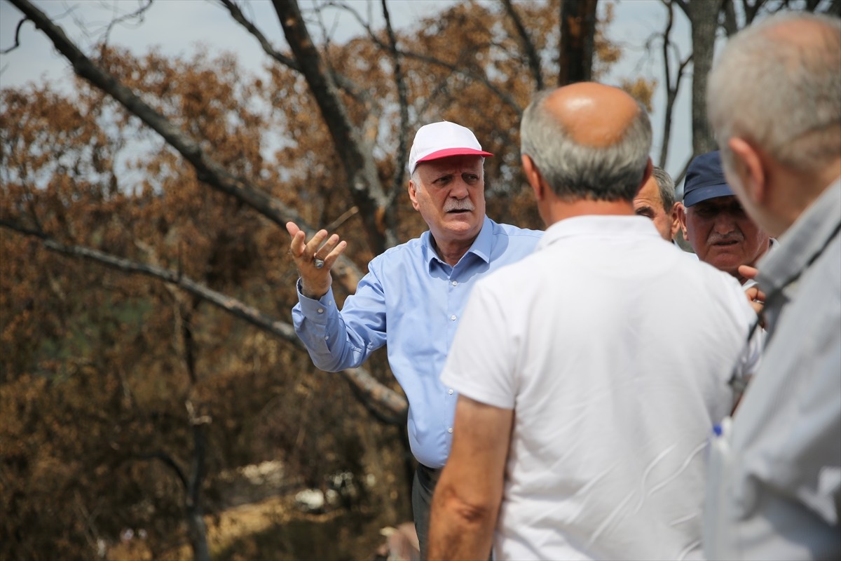 Türkiye Ziraat Odaları Birliği (TZOB) Genel Başkanı Şemsi Bayraktar, Karabük'te orman yangınından...