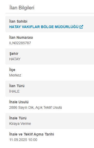 12 aylık 500 bin TL kira geliri bekleniyor: İşte Hatay'daki kiralık vakıf mülkleri