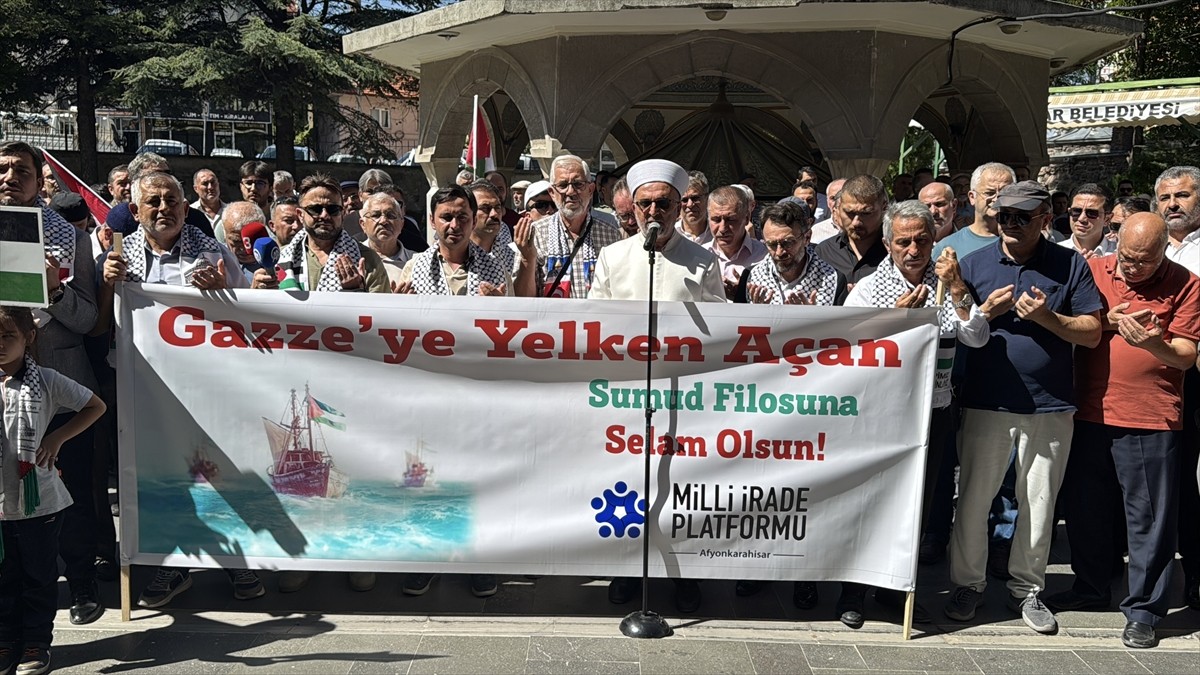 Afyonkarahisar'da Milli İrade Platformu tarafından Filistin ve Küresel Sumud Filosu'na destek...