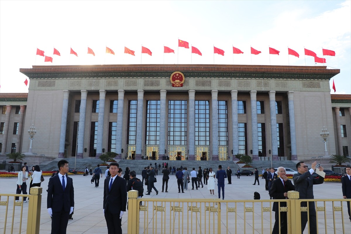 Çin'de 1 Ekim'de kutlanacak "Ulusal Gün" dolayısıyla başkent Pekin'deki Büyük Halk Salonu'nda...