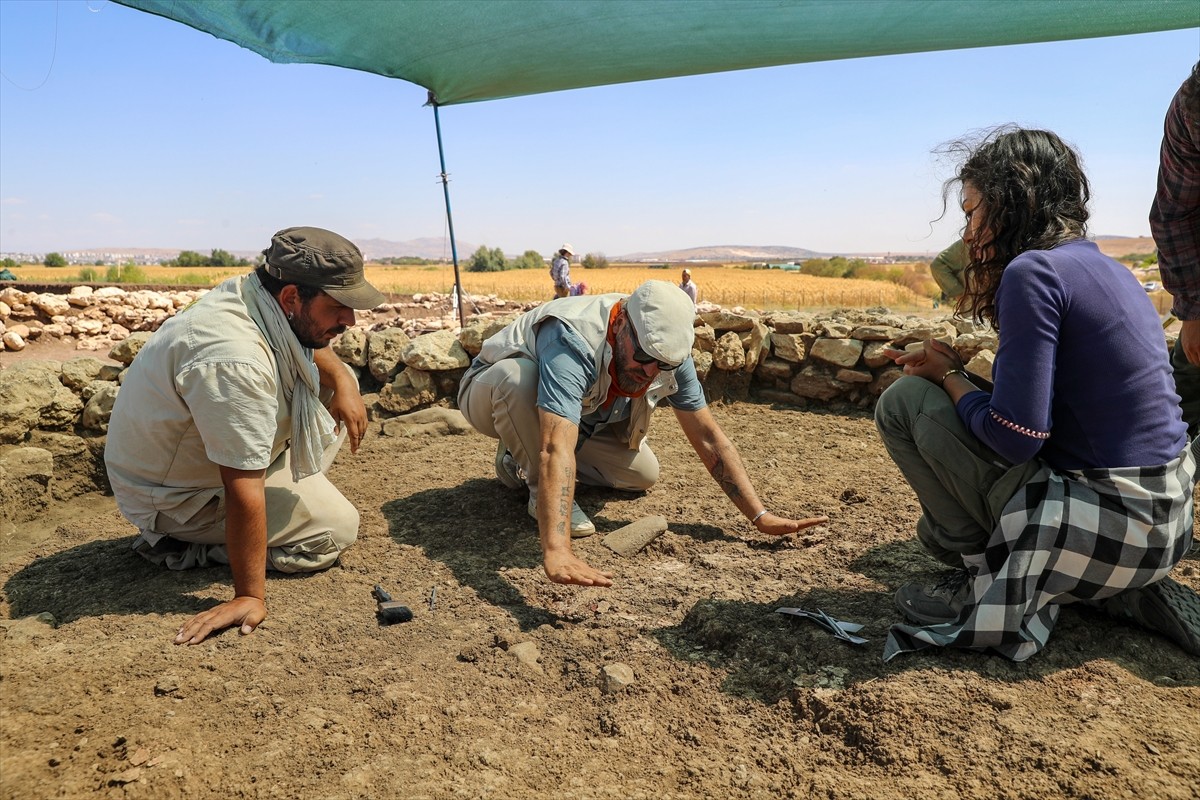 Diyarbakır'ın Ergani ilçesindeki 12 bin yıllık Çayönü Tepesi'nin doğusunda yürütülen arkeolojik...