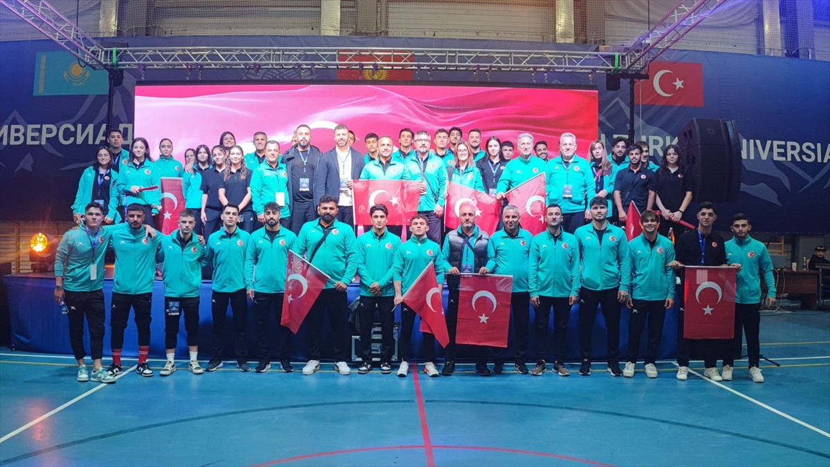 Kırgızistan'da düzenlenen 3. Türk Devletleri Üniversite Sporları Oyunları'nda milli sporcular, 3'ü...