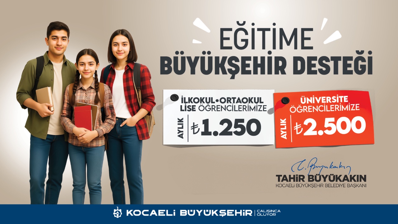 Kocaeli'de Eğitim Desteği: Aylık 2.500 TL Yardım Başlıyor