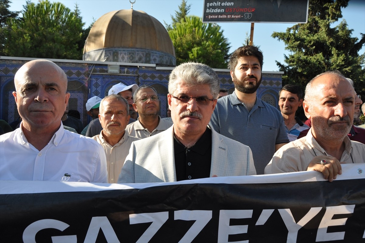 Mardin'de, Filistin'e ve Küresel Sumud Filosu'na destek için basın açıklaması yapıldı.