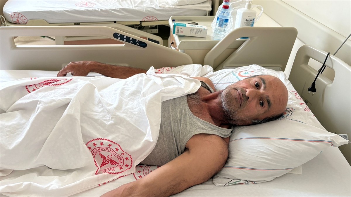 Sakarya'nın Hendek ilçesinde ayının saldırması sonucu yaralanarak hastaneye kaldırılan Cevat...