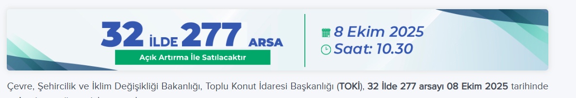 TOKİ'den Tarihi Fırsat: 32 İlde Yüzlerce Arsa ve İş Yeri İçin Geri Sayım Başladı! Yüzde 15 İndirimli Satılacak