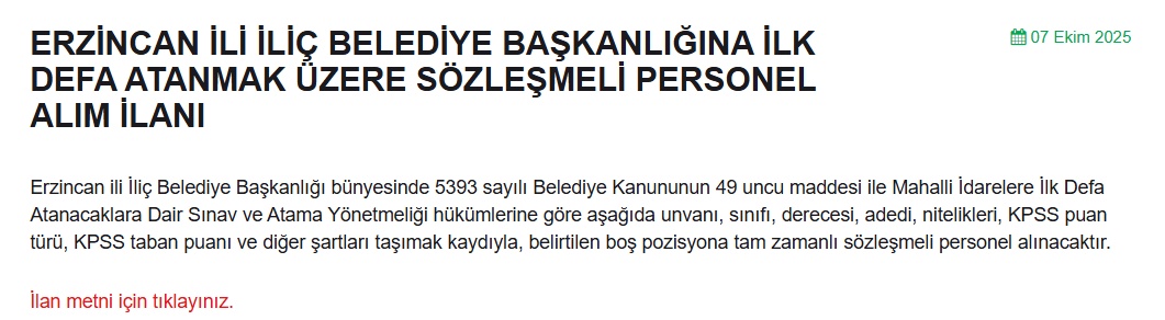 Devlet Kapısında Kariyer Fırsatı: Lise, Önlisans ve Lisans Mezunlarına Müjde! KPSS 65 Puanla Zabıta ve Ekonomist Alımı Yapılacak!