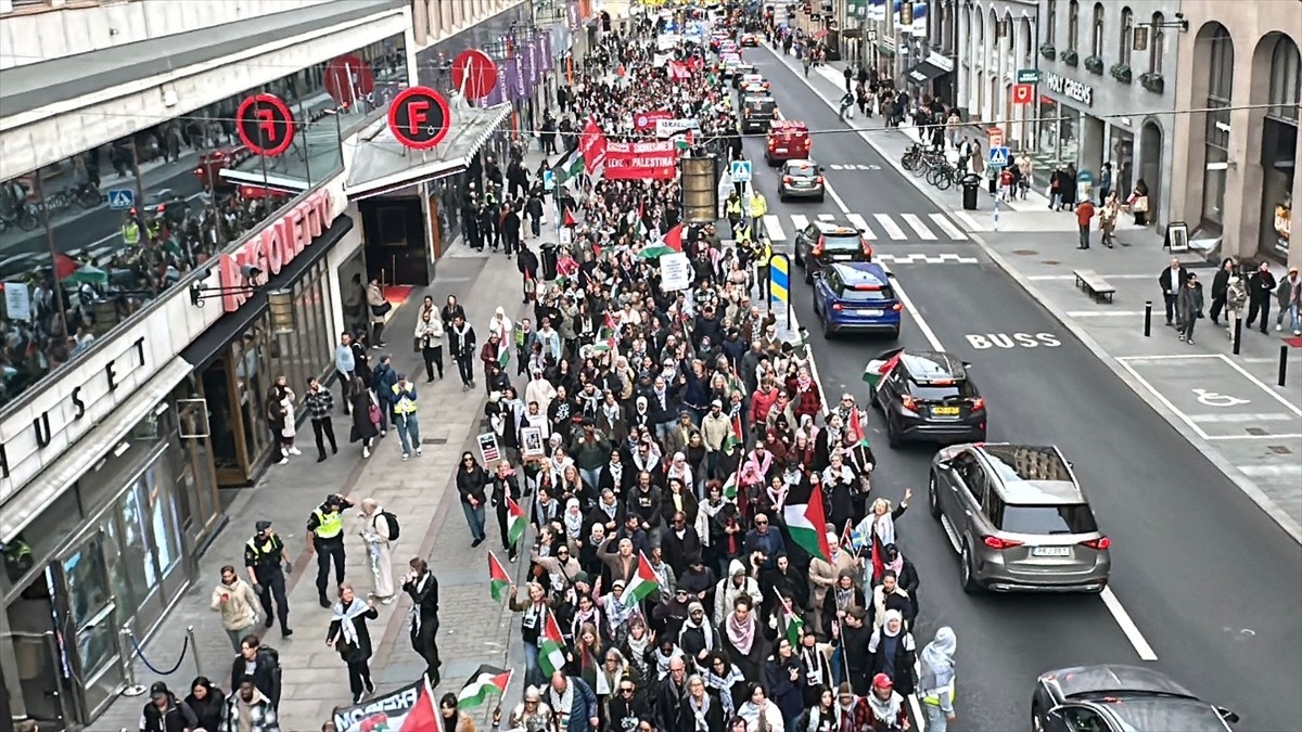 İsveç'in başkenti Stockholm'de İsrail ablukasını kırmak ve insani yardım ulaştırmak amacıyla...