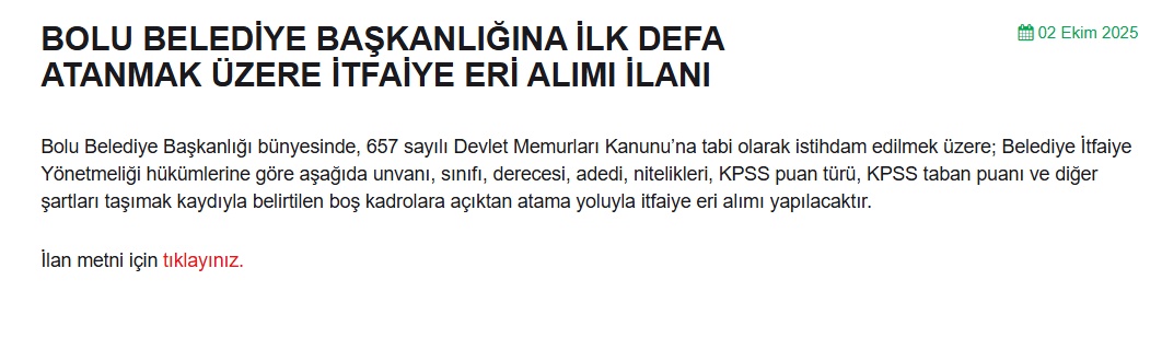 Kamuda Kariyer Fırsatı Patladı! KPSS 60 ve 70 Puanla Kadrolu Memur ve Sözleşmeli Personel Alımı: Başvurular Başlıyor 