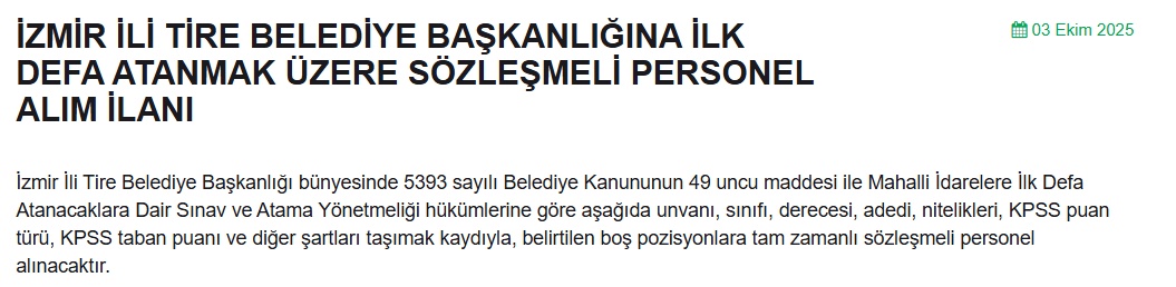 Kamuda Kariyer Fırsatı Patladı! KPSS 60 ve 70 Puanla Kadrolu Memur ve Sözleşmeli Personel Alımı: Başvurular Başlıyor 