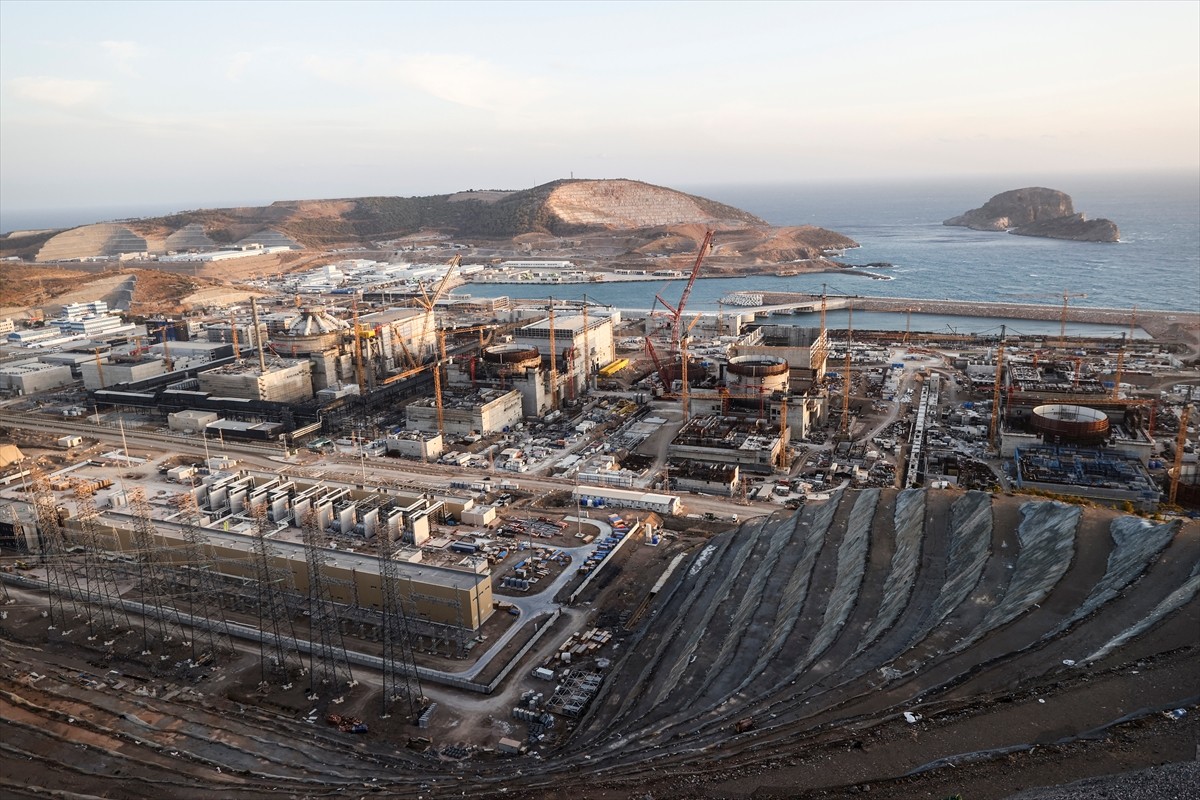 Mersin'in Gülnar ilçesinde yapımı süren Akkuyu Nükleer Güç Santrali (NGS) sahasında çalışmalar...