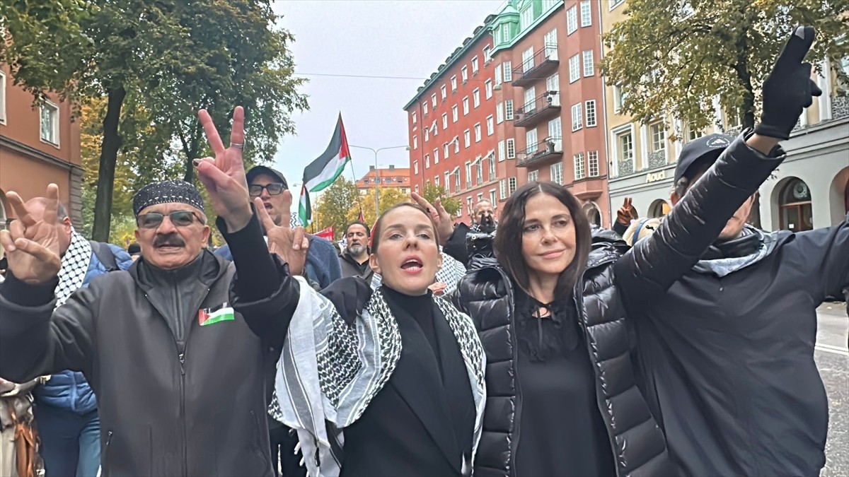 sveç'in başkenti Stockholm'de, İsrail'in işgal altındaki Batı Şeria'yı ilhak etme planı protesto...