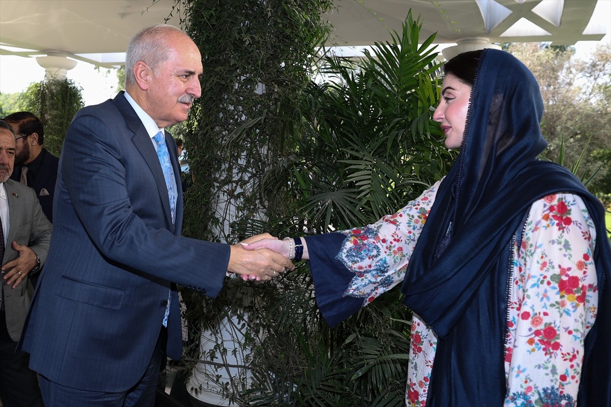 TBMM Başkanı Numan Kurtulmuş, Pakistan'ın Pencap Eyaleti Başbakanı Meryem Navaz Şerif (sağ 2) ile...