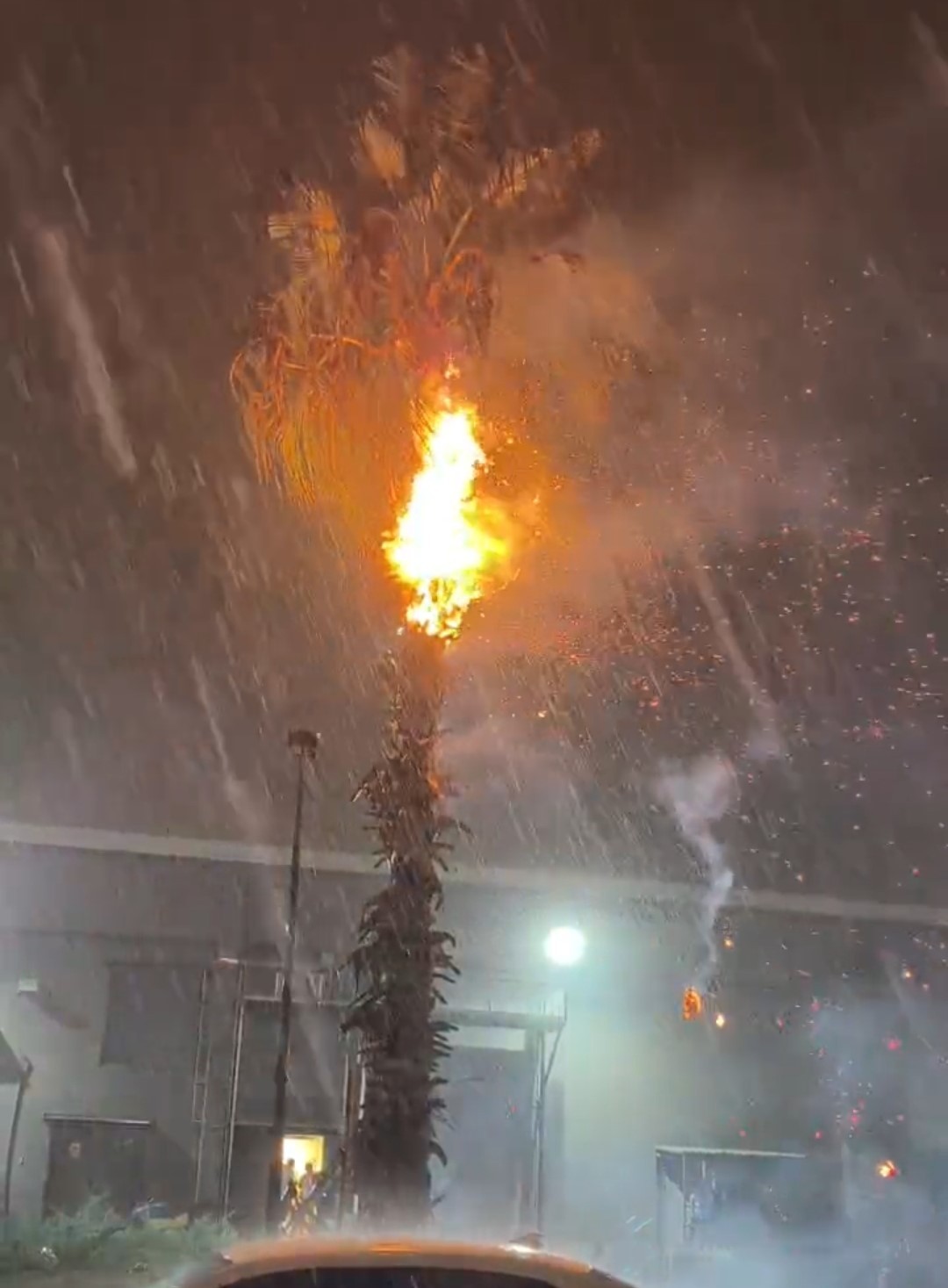 ADANA’DA GECE BAŞLAYAN SAĞANAK YAĞIŞ SIRASINDA YILDIRIMLAR, İKİ FARKLI NOKTADA YANGINA YOL AÇARKEN...