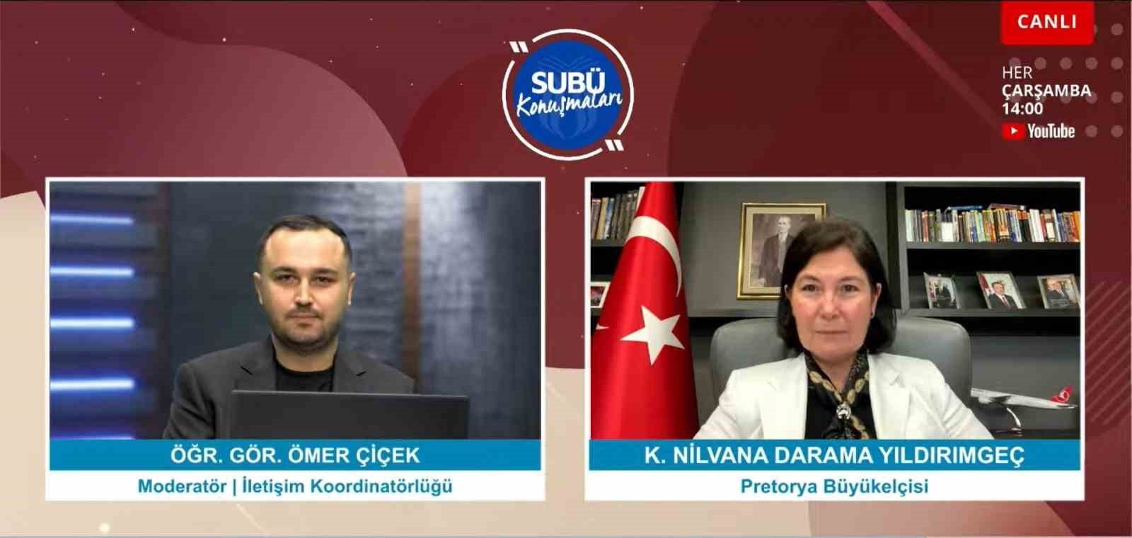 ‘AFRİKA BOYUTUYLA TÜRK DIŞ POLİTİKASI: GÜNEY AFRİKA ÖRNEĞİ’ KONULU SÖYLEŞİYLE SUBÜ KONUŞMALARI’NIN...