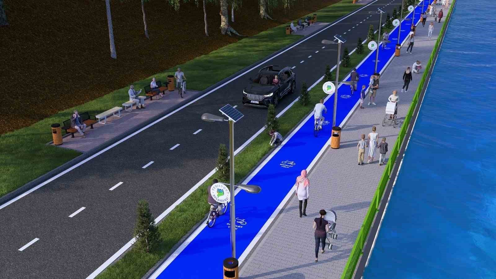 BAŞKAN GEÇİT, "BEYLERDERESİ BİSİKLET VE YÜRÜYÜŞ YOLU" PROJESİNİ İNCELEDİ