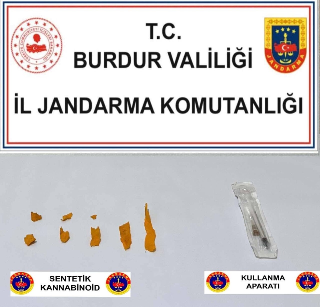 BURDUR'DA JANDARMA EKİPLERİ TARAFINDAN UYUŞTURUCU İLE MÜCADELE ÇERÇEVESİNDE YAPILAN ÇALIŞMALARDA...